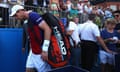 Andy Murray leaves the court at Queen’s Club