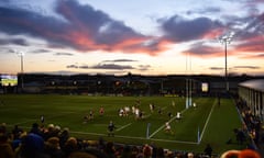Worcester Warriors and Wasps in action at Sixways in December 2021