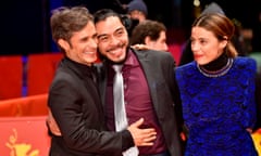 Gael García Bernal, Bernardo Velasco and Ilse Salas at the Berlin premiere Alonso Ruizpalacios’s film Museum