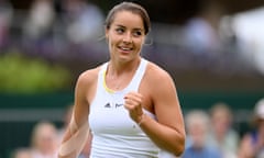 Jodie Burrage during her first-round tie against Lesia Tsurenko