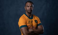 Kurtley Beale poses in an Australia Wallabies guernsey