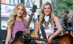 Maddie Marlow, left, and Tae Dye on NBC’s Today show at Rockefeller Plaza, New York.