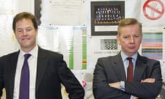 Nick Clegg and Michael Gove in September 2012.