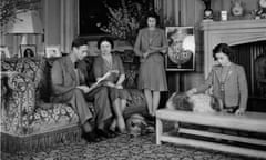 Elizabeth, standing, Margaret, right, and their parents at Windsor Castle in 1942.