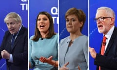 Boris Johnson, Jo Swinson, Nicola Sturgeon and Jeremy Corbyn faced the BBC Question Time audience.