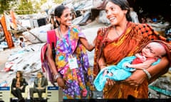 Bill and Melinda Gates on a panel at the 45th annual meeting of the World Economic Forum in Davos last week.