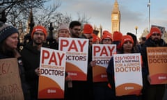 Junior doctors on strike in London