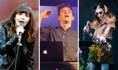 St Jerome’s Laneway festival stars: CHVRCHES lead singer Lauren Mayberry, Flume and Grimes.