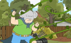 A still from the 2023 animated series Koala Man