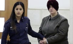 Malka Leifer (right) in court in Jerusalem in 2018.