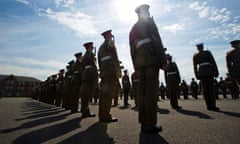 Junior soldiers during a passing-out parade at Uniacke Barracks in Harrogate, North Yorkshire.