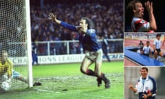 Nessun Dorma COMP Mark Hateley of Rangers celebrates his goal against Marseille in the European Cup, Paul Merson, Diego Maradona and the Argentina’s team arriving on the football field for the game against South Korea during the 1986 FIFA World Cup, in Mexico and England manager Graham Taylor.