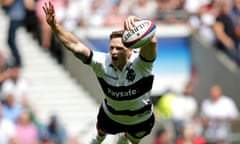 Chris Ashton scores the Barbarians first try against England.