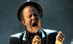 26th Annual Rock And Roll Hall Of Fame Induction Ceremony - Show<br>NEW YORK, NY - MARCH 14: Inductee Tom Waits performs onstage at the 26th annual Rock and Roll Hall of Fame Induction Ceremony at The Waldorf=Astoria on March 14, 2011 in New York City. (Photo by Kevin Kane/WireImage) *** Local Caption *** Tom Waits