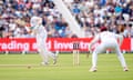 England's Jamie Smith drives for four on his way to a fine 95 at Edgbaston