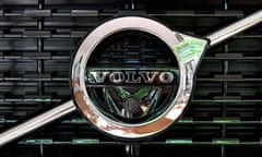 logo of carmaker Volvo on a Volvo XC 90 car on display at a Showroom in Stockholm, Sweden