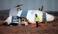 The nose cone of Pan Am flight 103 near Lockerbie, after a bomb killed 270 people on board in 1988