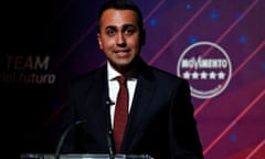 Luigi di Maio holds a news conference in Rome in January 2020.