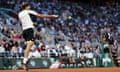 Alexander Zverev smashes a forehand back at Alex de Minaur.