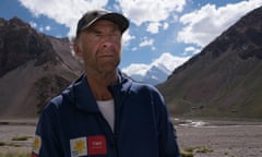 Aconcagua, Lower Valley. Sir Ranulph Fiennes Aconcagua, Global Reach Challenge, 2017. Film still from Explorer, a documentary about Ranulph Fiennes