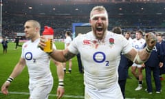 James Haskell celebrates England's grand slam