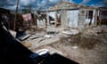 View of a destroyed house during the passage of Hurricane Ian in Pinar del Rio province, Cuba.