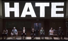 a scene from the 2017 Broadway adaptation of Nineteen-Eighty Four.