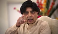 Chaudhry Nisar Ali Khan, Pakistan’s interior minister