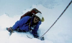 Joe Simpson's fateful climb re-created in the film Touching the Void.