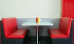 50's retro style diner table<br>San Francisco, Calfornia, May 2008