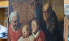 The earliest known version of Jacob Jordaens’s Holy Family, which has been discovered at Saint-Gilles district hall in Brussels.
