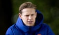 Frenkie de Jong at the Netherlands’s training camp on Sunday