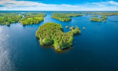 An archipelago in Lake Saimaa, Finland.