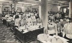 Blouse section, Selfridges, London, circa 1910.