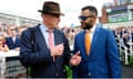 Sheikh Fahad al-Thani in conversation with trainer John Gosden.