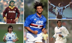 Clockwise from top left: Rudi Voller, Ruud Gullit, Oliver Bierhoff, Faustino Asprilla, Alessandro Melli.