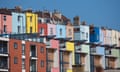 Colourful Georgian houses at Hotwells Bristol