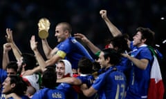 Paolo Cannavaro holds the World Cup after Italy defeated France in the final in Berlin.