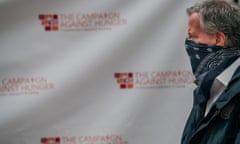 New York City Mayor De Blasio Visits A Food Pantry During Coronavirus Pandemic<br>NEW YORK, NY - APRIL 14: New York City Mayor Bill de Blasio wears a bandana while visiting a food shelf organized by The Campaign Against Hunger in Bed Stuy, Brooklyn on April 14, 2020 in New York City. Before touring the facility de Blasio praised the work of food shelves and community organizations across New York City to combat hunger during the ongoing coronavirus crisis. (Photo by Scott Heins/Getty Images)