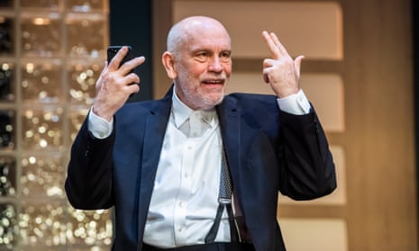 John Malkovich as Barney Fein in David Mamet’s Bitter Wheat at the Garrick theatre, London. 