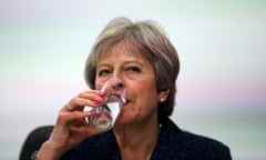 Theresa May at a news conference to mark the end of the Commonwealth Heads of Government Meeting in London