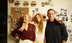 Odessa Rae (centre) with Alexei Navalny and his wife, Yulia Navalnaya.