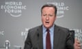 David Cameron, the foreign secretary, at the World Economic Forum in Davos, Switzerland on Wednesday.