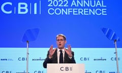 The then CBI director general Tony Danker addresses the lobby group’s 2022  conference
