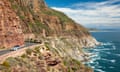 A car on Chapman’s Peak Drive, Cape Town