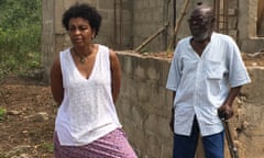 Adjoa Andoh surveying land in Accra with her dad.