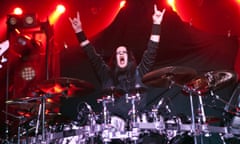 In This Moment In Concert - Charlotte, North Carolina<br>CHARLOTTE, NC - JUNE 30: Drummer Joey Jordison of Vimic performs at The Fillmore Charlotte on June 30, 2017 in Charlotte, North Carolina. (Photo by Jeff Hahne/Getty Images)