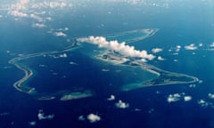Aerial view of Diego Garcia