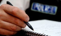 Police officer making notes