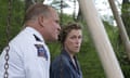 This image released by Fox Searchlight shows Woody Harrelson, left, and Frances McDormand in a scene from “Three Billboards Outside Ebbing, Missouri.” (Fox Searchlight via AP)